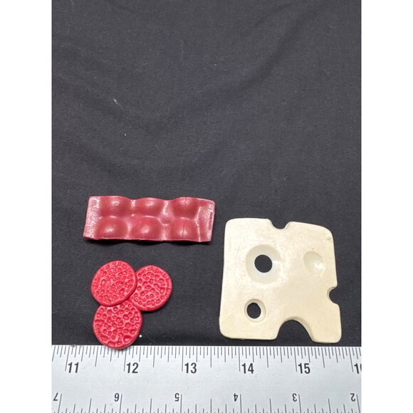 Vintage 1980s Toy Play Food Plastic Sandwich Set With Lettuce Cheese Pickles & M - Picture 6 of 8